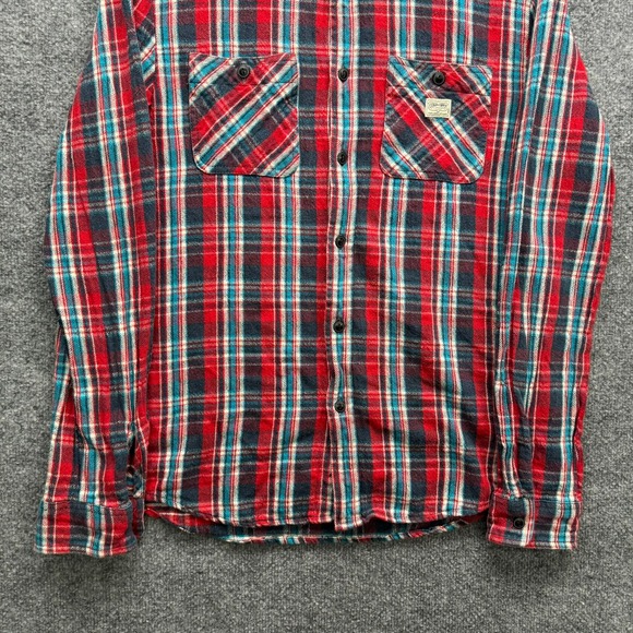 Denim Supply Ralph Lauren Flannel Shirt Men's M al Plaid Long Sleeve Pockets - Picture 2 of 10
